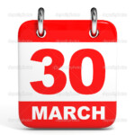 Calendar 30 March Stock Photo ICreative3D 44536203