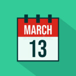 Calendar Icon Of 13 March Vector Stock Vector Illustration Of