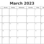 Calendar Image March 2023 Get Calendar 2023 Update