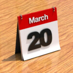 Calendar On Desk March 20th Stock Photo Kasiastock1 11572112