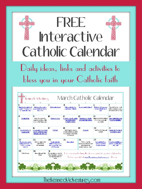 Catholic Family Calendar Archives The Kennedy Adventures