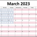 Collection Of March 2023 Photo Calendars With Image Filters