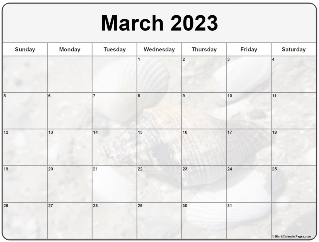 Collection Of March 2023 Photo Calendars With Image Filters 