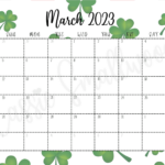 Cute Free Printable Monthly Calendar 2023 Cassie Smallwood