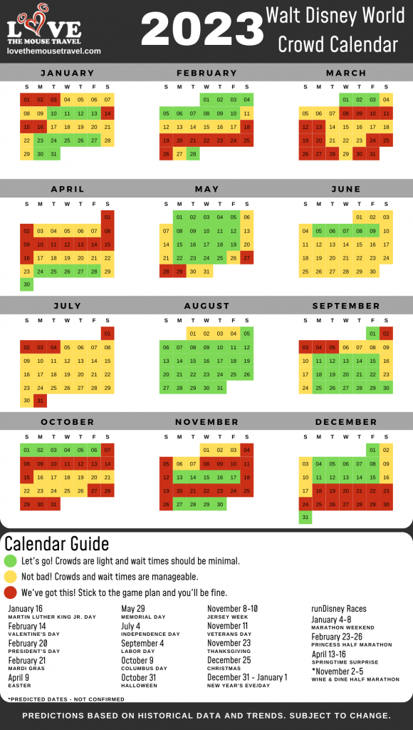 Disney Crowd Calendar 2023 By Park Get Calendar 2023 Update