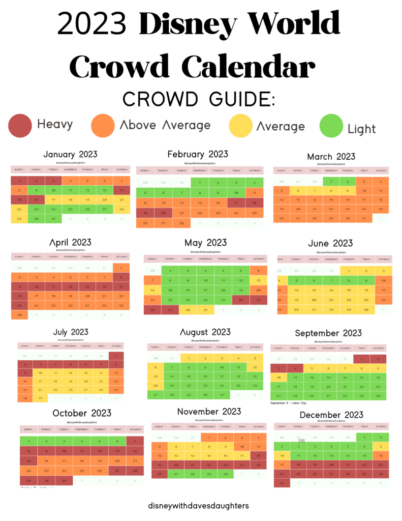 Disney World Crowd Calendar 2023 Disney With Dave s Daughters