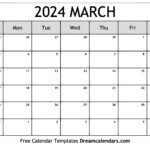 Download Printable March 2024 Calendars