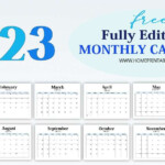 Editable 2023 Calendar Templates FREE Download