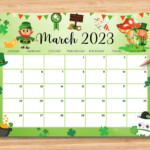 EDITABLE March 2023 Calendar Happy St patrick s Day Etsy