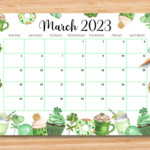 EDITABLE March 2023 Calendar Happy St patrick s Day With Etsy In 2022