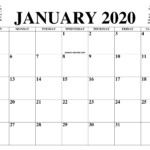 Exceptional Free Very Large Squares Blank Printable Calendar 2020