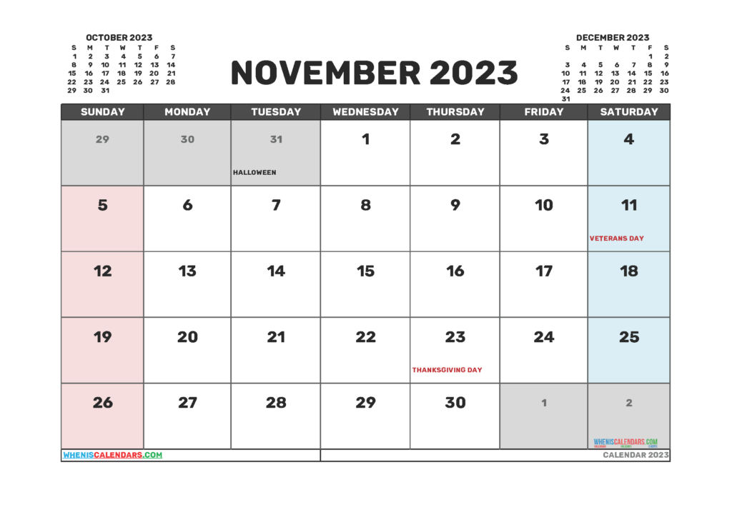 Famous Nov 2023 Printable Calendar Images Calendar Ideas 2023