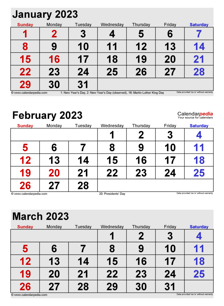 February 2023 Calendar Templates For Word Excel And PDF