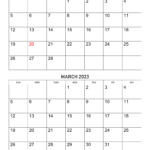 February And March 2023 Calendar Calendar Quickly