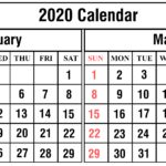 February Calendar 2020 Printable Notes And To Do List