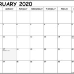 February Holidays 2020 Calendar With Festival Dates Printable