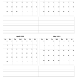 February To May 2023 Printable Calendar