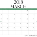 Free 5 March 2018 Calendar Printable Template Source Template