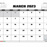 Free Calendar March 2023 Printable 23301