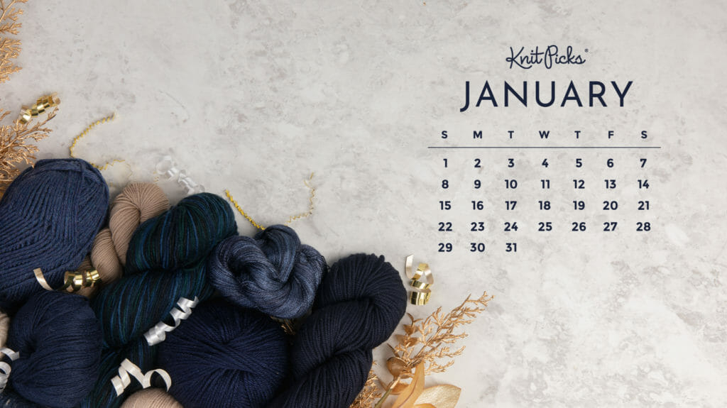 Free Downloadable January 2023 Calenadr KnitPicks Staff Knitting Blog