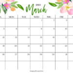 Free Floral March 2023 Calendar Printable CompanyPioneers Com