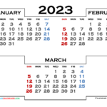 Free January February March 2023 Calendar Printable Calendar