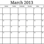 Free March Printable Calendar Calendar Templates