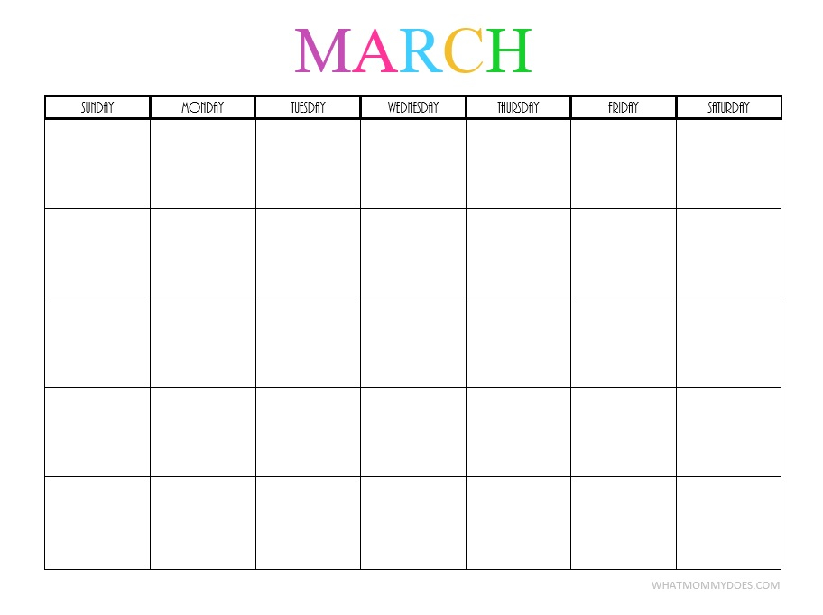 Free Printable Blank Monthly Calendars 2020 2021 2022 2023 What 