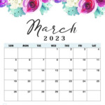 Free Printable Calendar 2023 In Beautiful Florals In 2022 Calendar