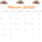 Free Printable Calendar March 2020 Large Sheet Free Printable Calendar