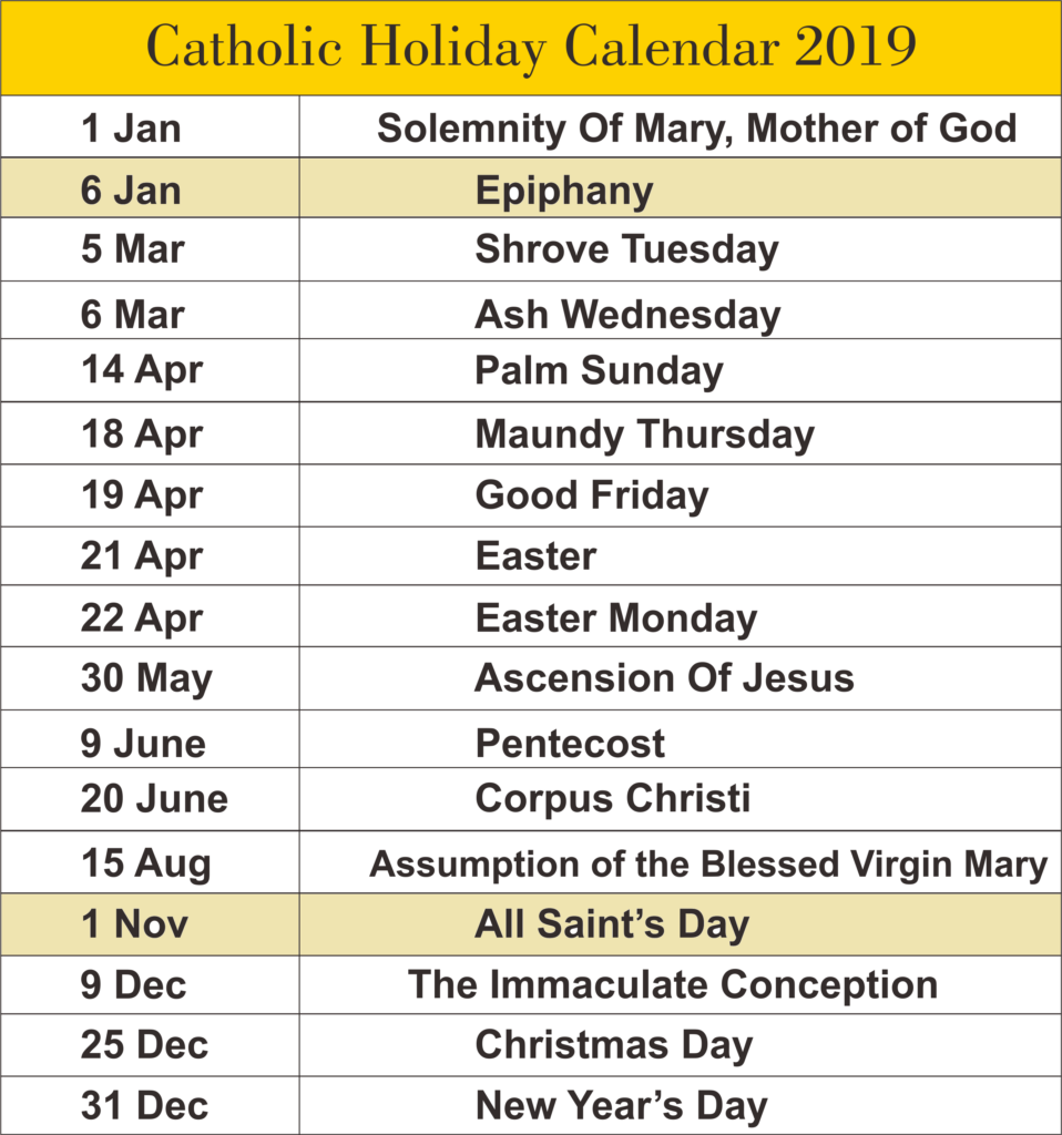 Free Printable Catholic Calendar 2021 Traditional Catholic Calendar 