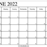 Free Printable June 2022 Calendar