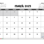 Free Printable March 2023 Calendar 12 Templates