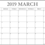 Free Printable March Calendar Calendar Printable Free