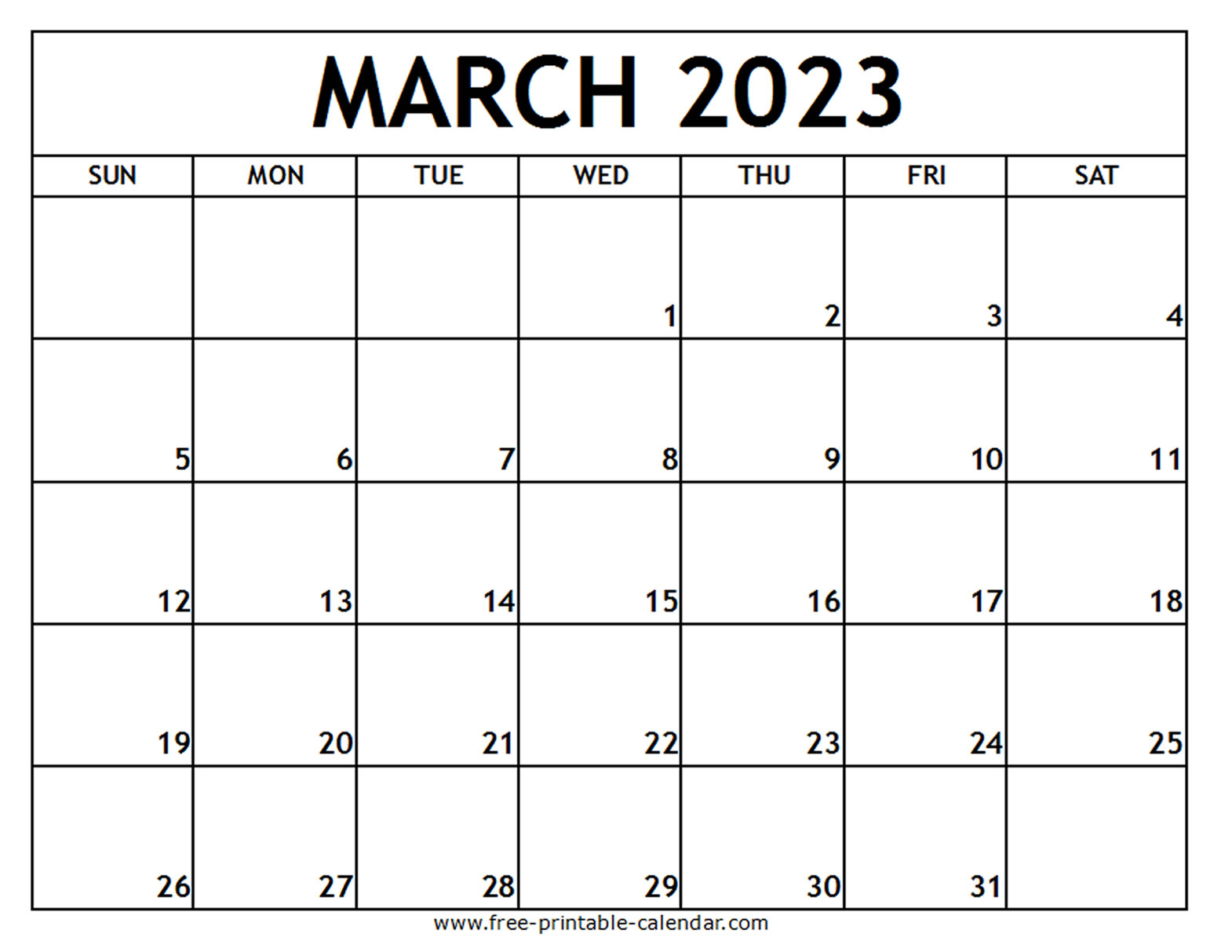 Free Printable Monthly Calendar March 2023 Get Calendar 2023 Update