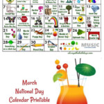 Get Your Printable Calendar For March National Days National Holiday