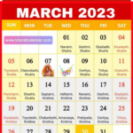 Hindu Calendar 2023 March Bank2home