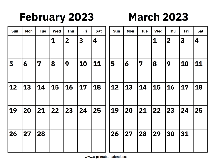 January February March 2023 Calendar Get Calendar 2023 Update