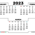 January February March 2023 Calendar Printable In 2021 Calendar