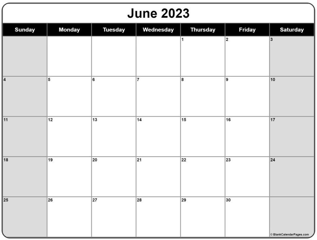 June 2023 Calendar Free Printable Calendar