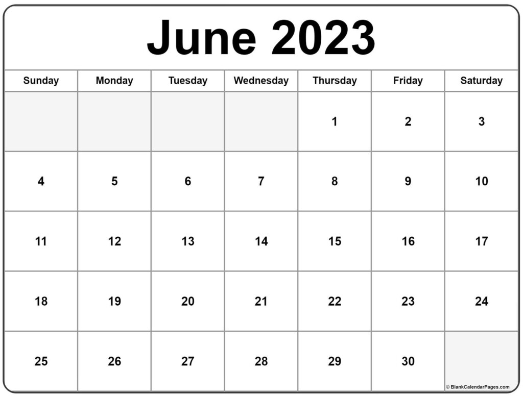 June 2023 Calendar Free Printable Calendar