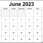 June 2023 Calendar Free Printable Calendar