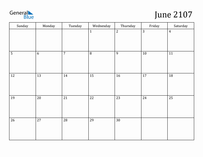 June 2107 Calendar PDF Word Excel 