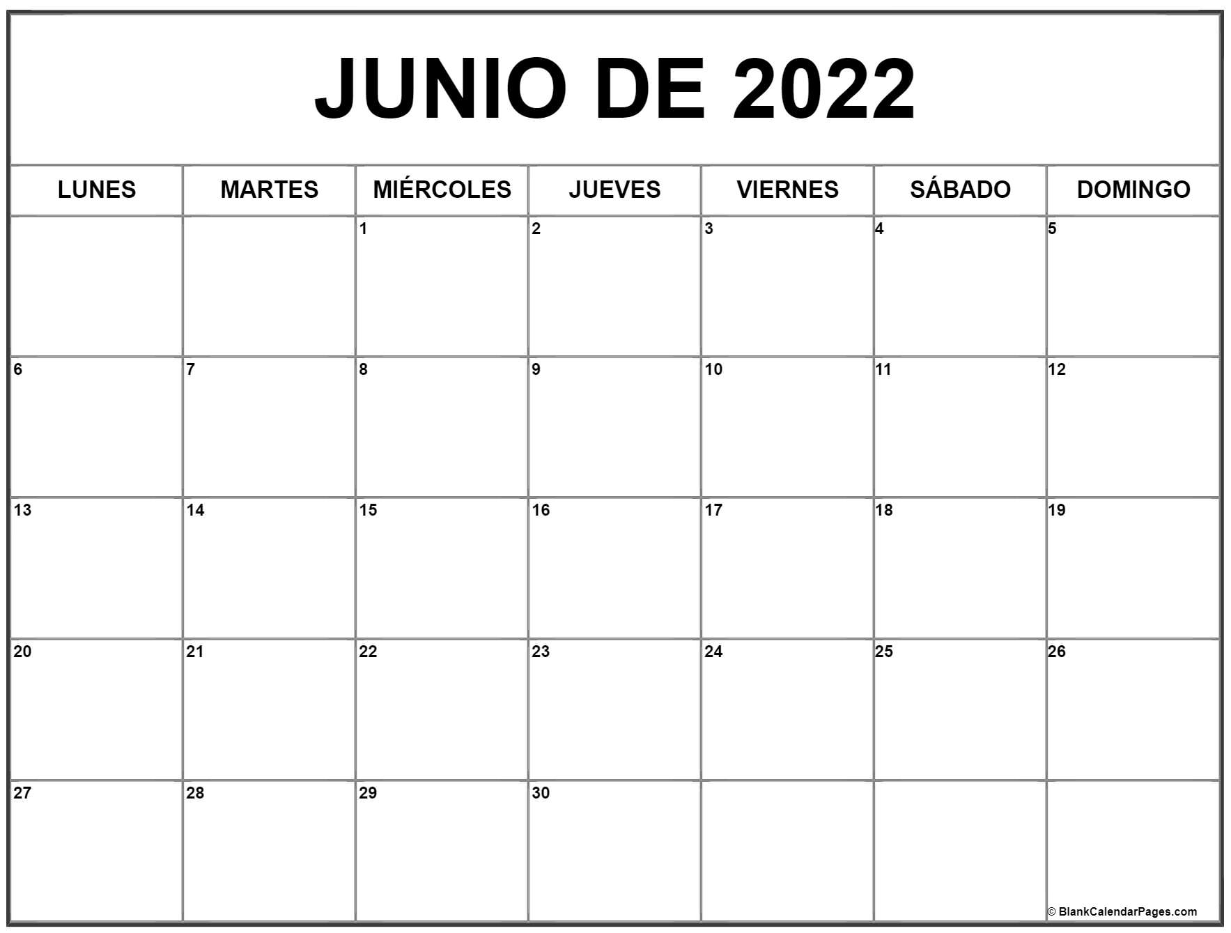 Junio De 2022 Calendario Gratis Calendario Junio