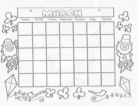 Kat s Almost Purrfect Home Free Blank Calendars To Color And Fill In