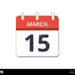 March 15th Calendar Icon Vector Concept Of Schedule Business And