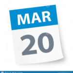 March 20 Calendar Icon Stock Illustration Illustration Of Calendar