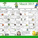 March 2015 Activity Schedule Arbourside Court