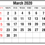 March 2020 Calendar Excel Sheet Free Printable Calendar