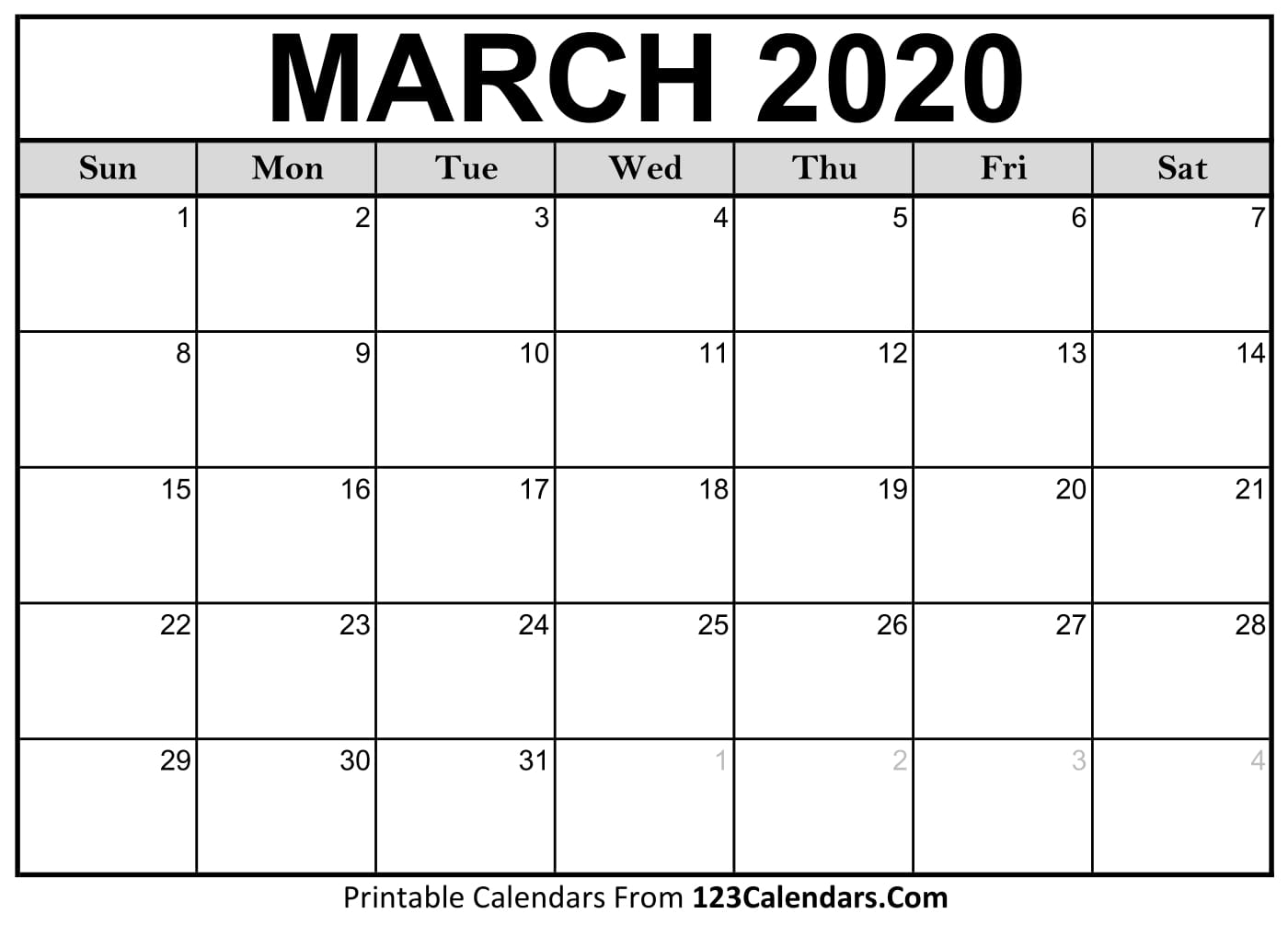 March 2020 Calendar FREE DOWNLOAD Aashe